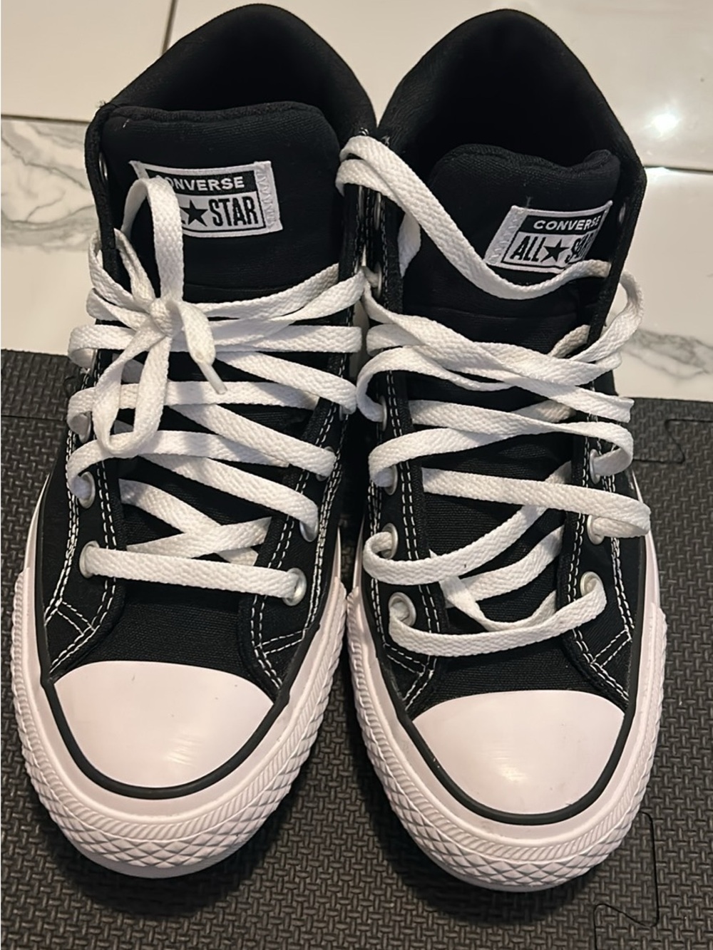 Converse Black and White High Top Sneakers